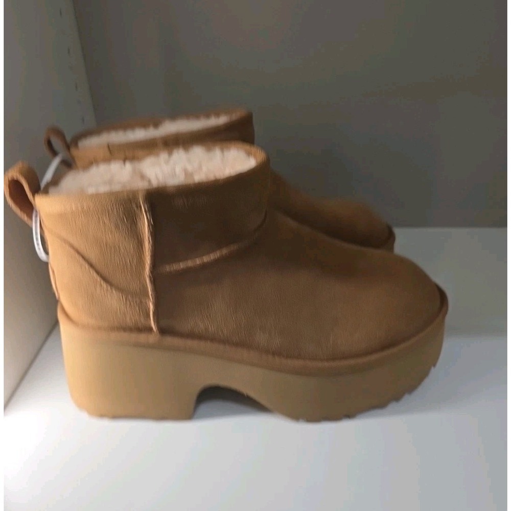 UGG NWT Platform Mini Boots | Chestnut | Cozy & Trendy | Size 8 - Picture 8 of 8